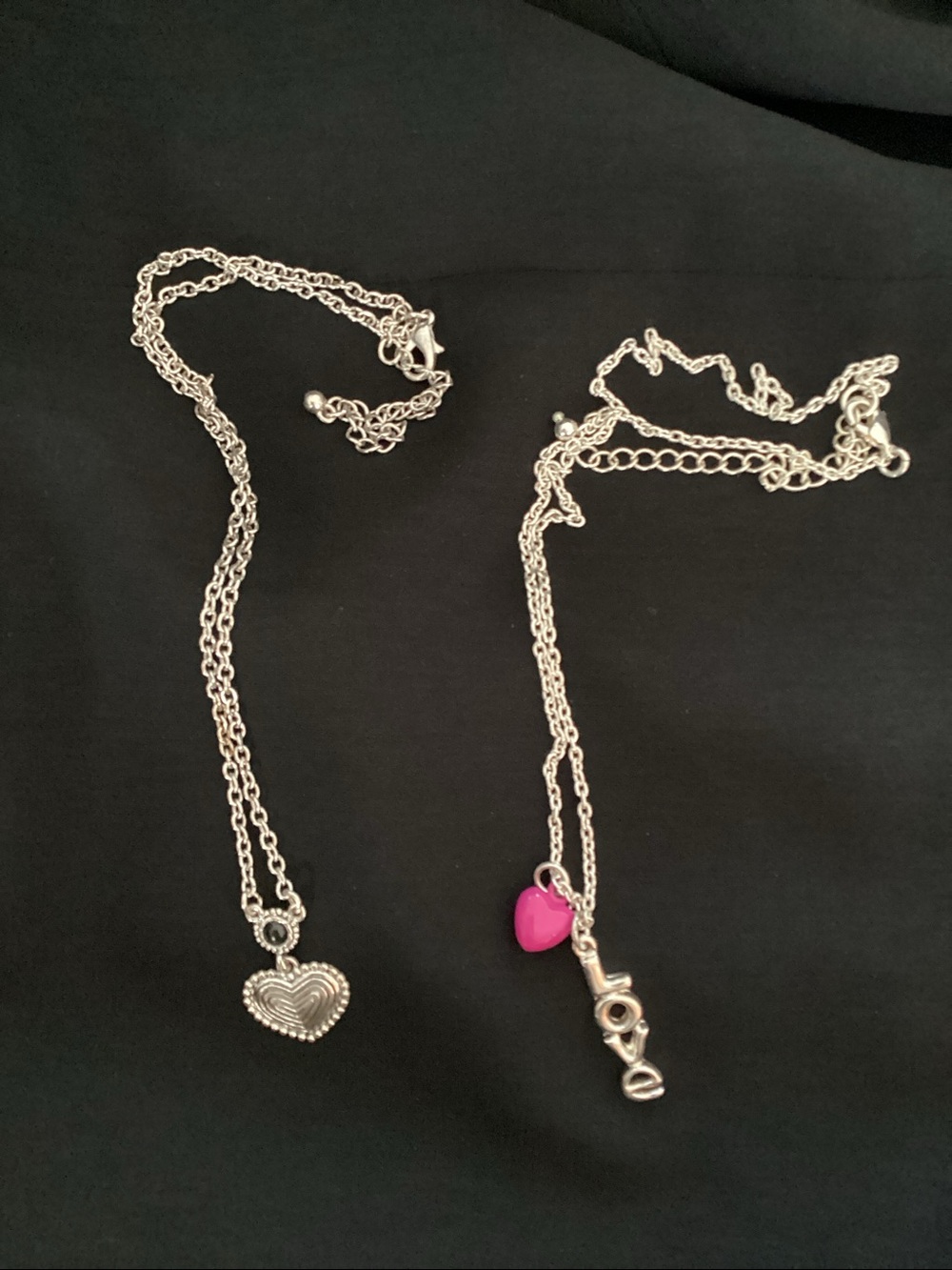Love Pendant and Heart Necklaces